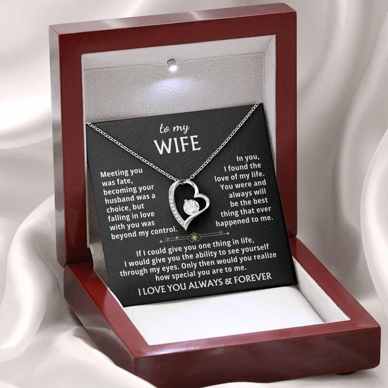 Forever Love Necklace for Wife - Romantic Gift for Her
