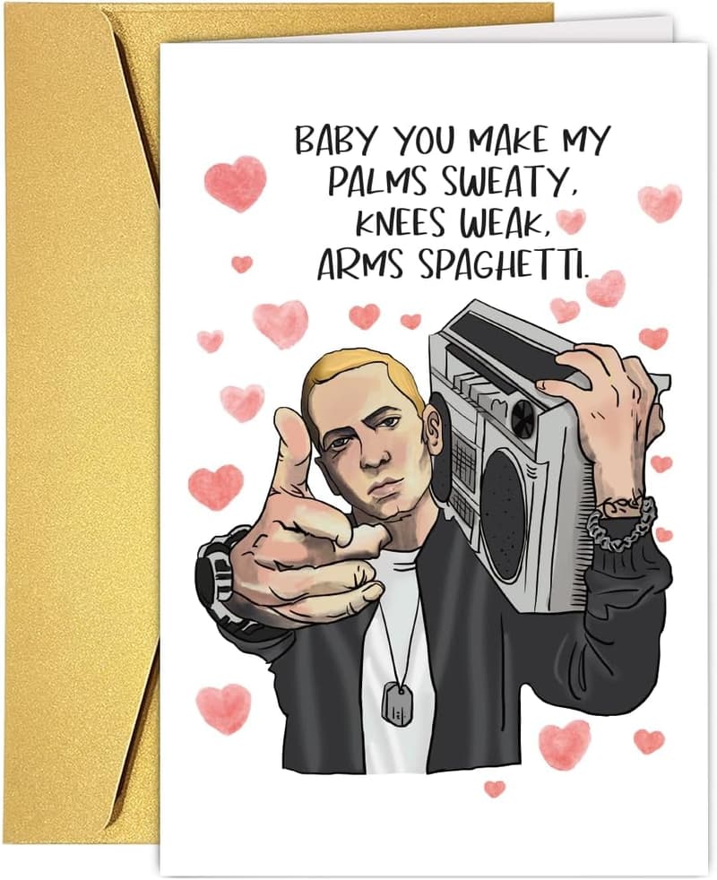 Funny Valentine's Day Card for Him - Hip Hop Music Theme