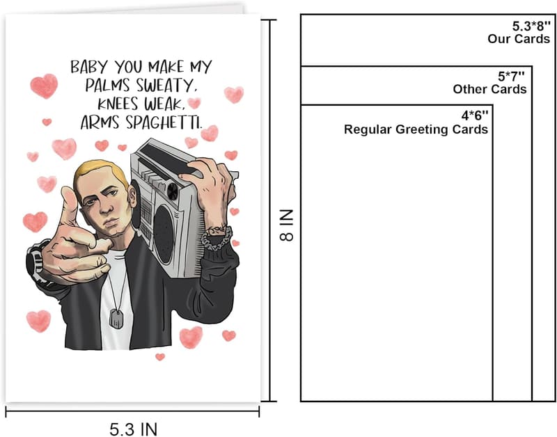 Funny Valentine's Day Card for Him - Hip Hop Music Theme
