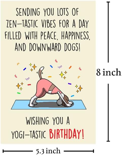 Funny Yoga Birthday Card for Women