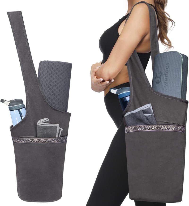 Yoga Mat Bag with Large Pocket and Zipper Pocket