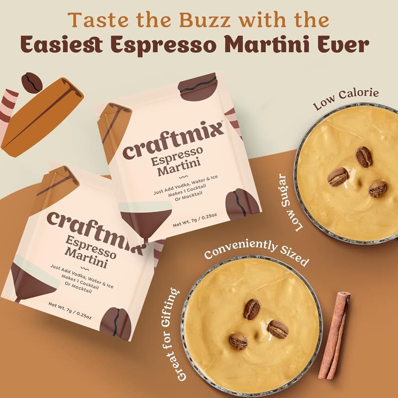 Skinny Espresso Martini Mix - Vegan, Low-Carb Cocktail Mixer