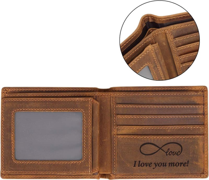 Personalized Engraved Wallet for Men - Great Gift for Him