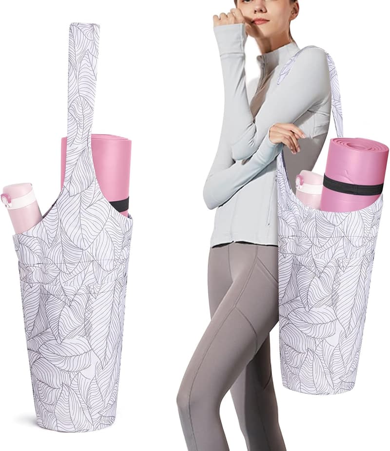 Large Yoga Mat Bag with Adjustable Strap & Pockets