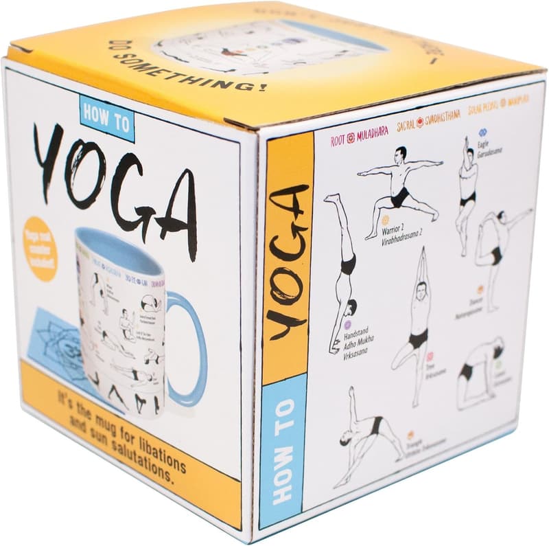 Yoga Coffee Mug with Poses & Mat Coaster - Perfect Gift