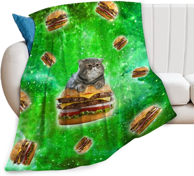 Ultra Soft Cat Fleece Blanket for Women and Kids 40