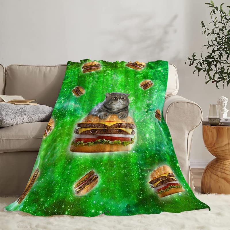 Ultra Soft Cat Fleece Blanket for Women and Kids 40