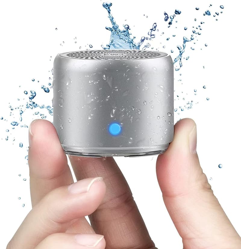 Portable Wireless Mini Bluetooth Speaker with Custom Bass - Silver