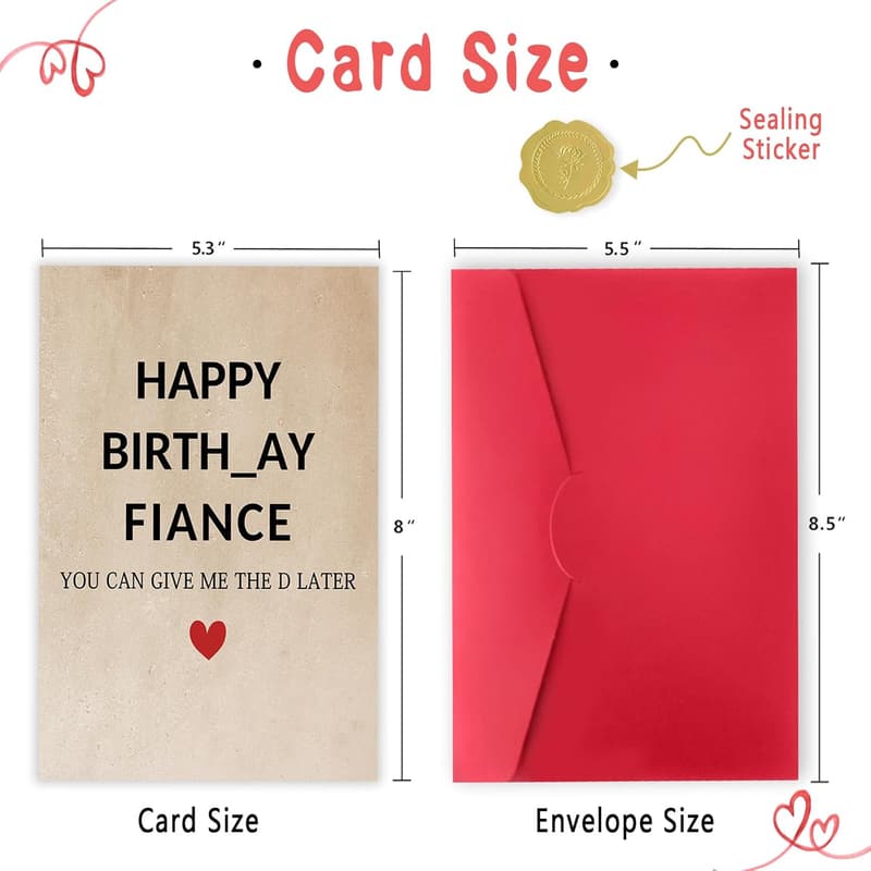 Humorous Birthday Card for Fiance with Unique Design