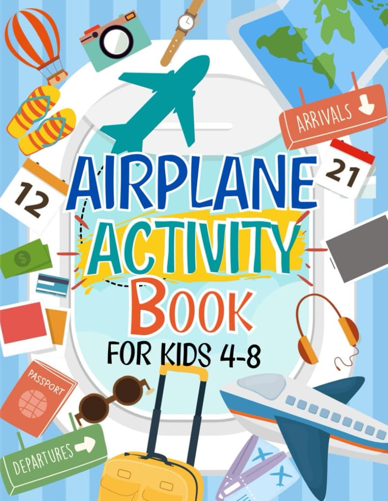 Airplane Activity Book for Kids Ages 4-10 – 60+ Fun Travel Games