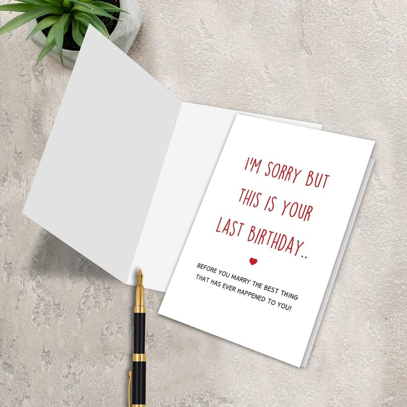 Funny Fiancé Birthday Card - Rude Humor for Future Husbands