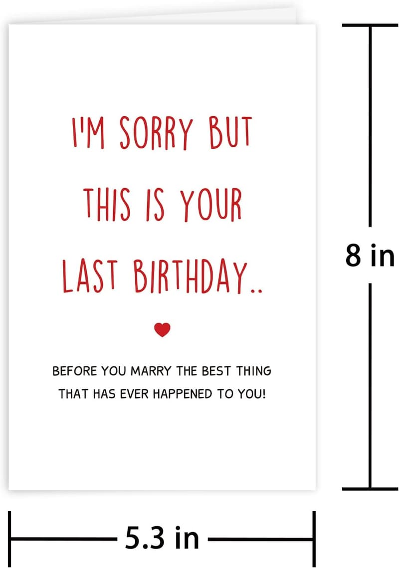 Funny Fiancé Birthday Card - Rude Humor for Future Husbands