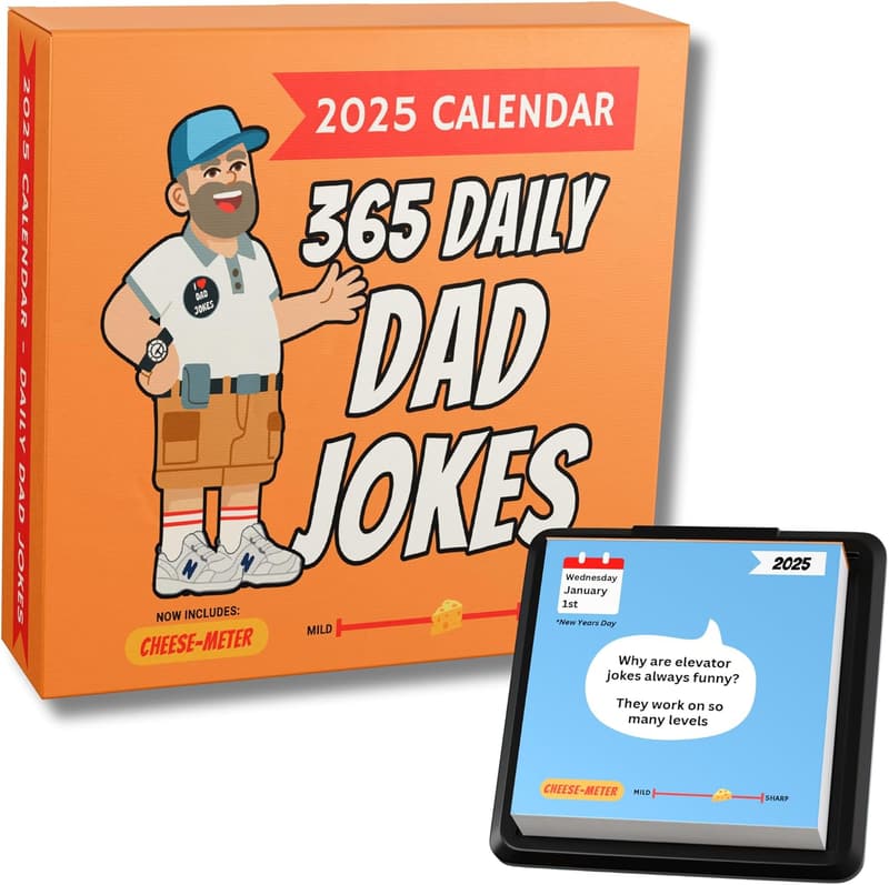 Funny Dad Joke Desk Calendar 2025 - Daily Whimsical Gag Gift