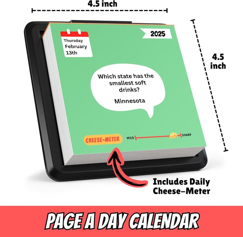 Funny Dad Joke Desk Calendar 2025 - Daily Whimsical Gag Gift