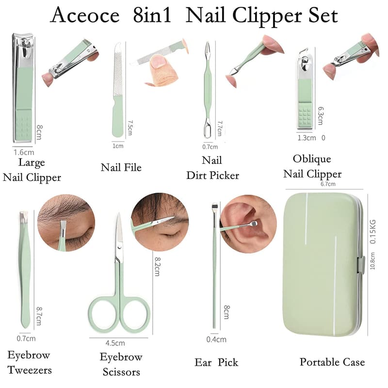 Luxurious Stainless Steel Manicure Set for Men & Women