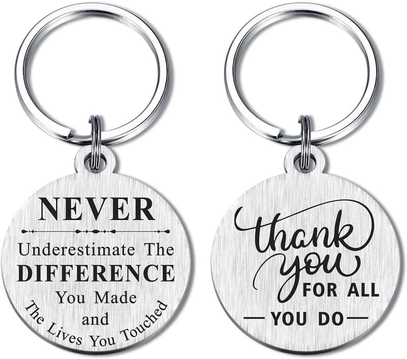 Staff Appreciation Keychain Gift for Men and Women