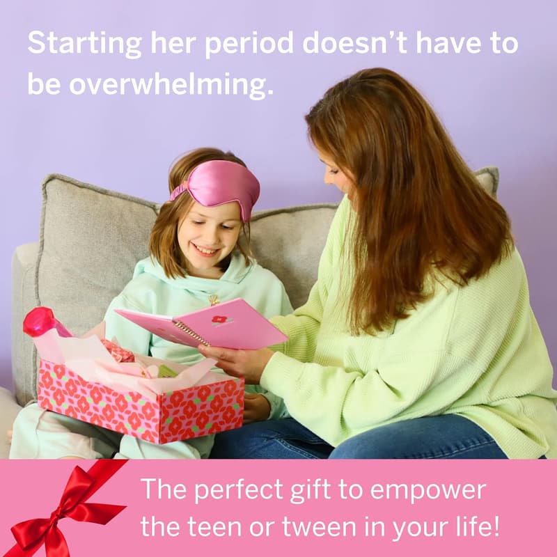 Organic First Period Kit for Girls 9-12 - Biodegradable Pads