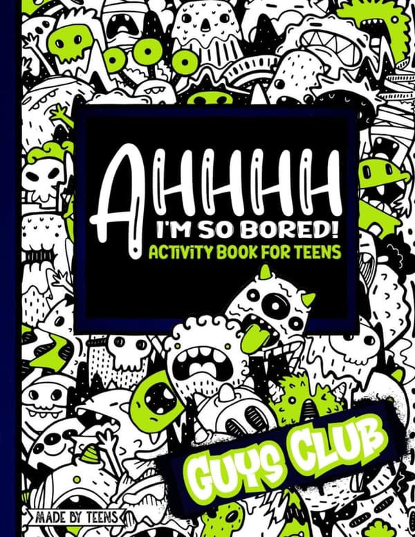 Teen Activity Book: 102 Fun Games & Coloring for Boys