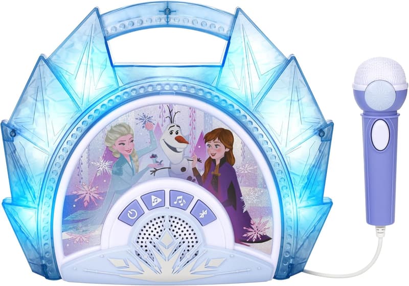 Disney Frozen Karaoke Microphone with Bluetooth Speaker for Kids
