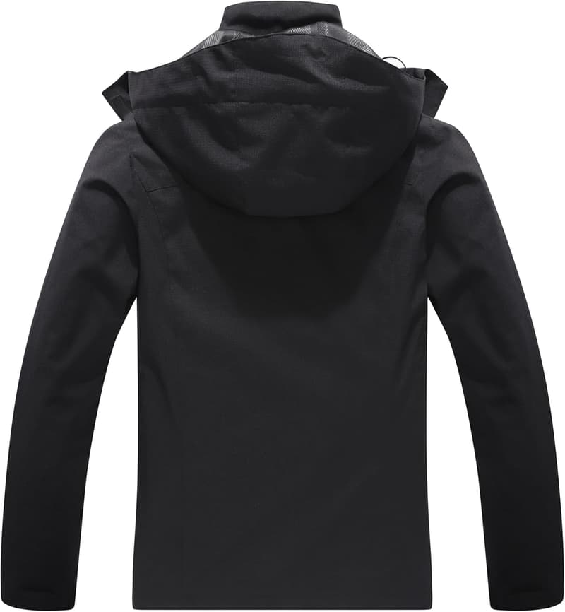 Lightweight Waterproof Rain Jacket with Detachable Hood