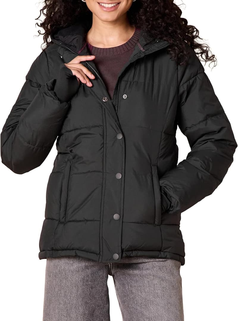 Women's Heavyweight Hooded Puffer Coat in Plus Size