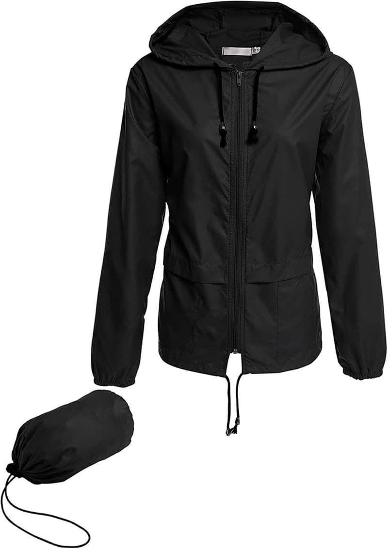 Lightweight Waterproof Packable Raincoat for Women