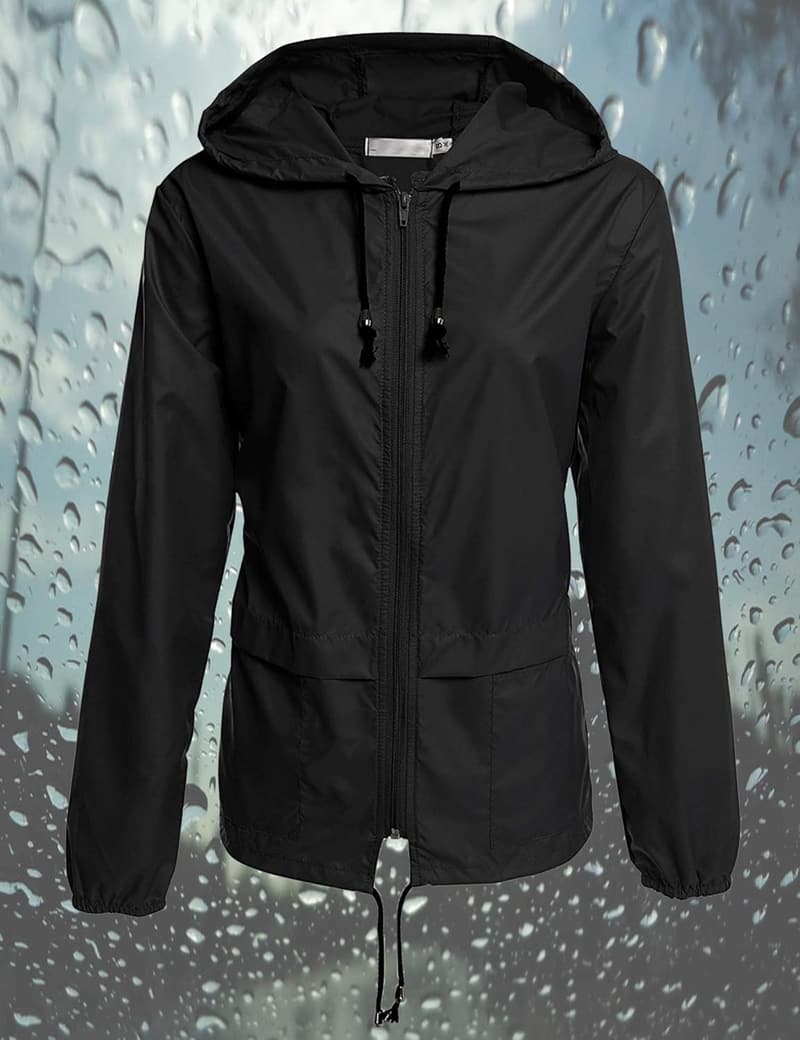Lightweight Waterproof Packable Raincoat for Women