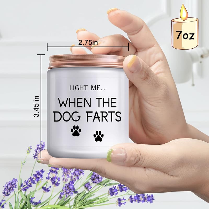 Funny Dog Mom Lavender Candle Gift for Pet Lovers
