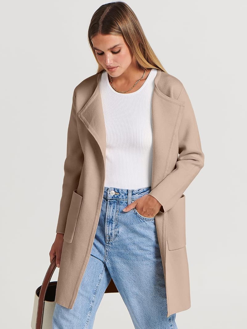 Lightweight Women's Open Front Cardigan for Fall 2025