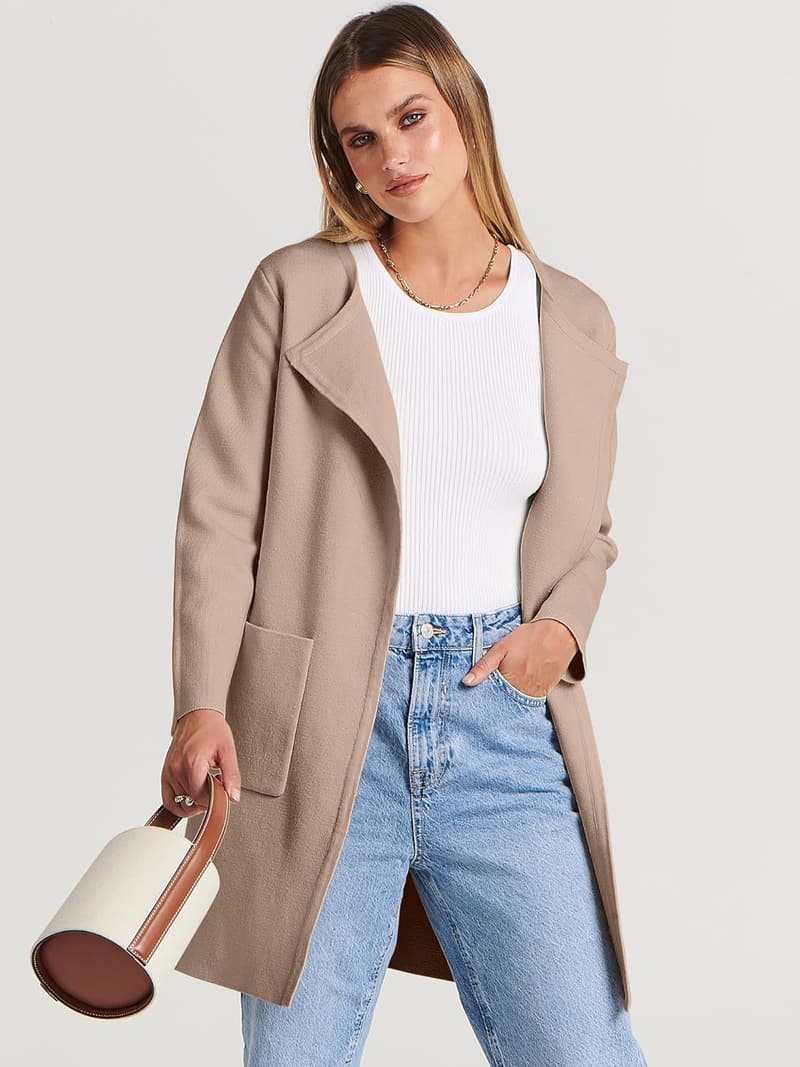 Lightweight Women's Open Front Cardigan for Fall 2025