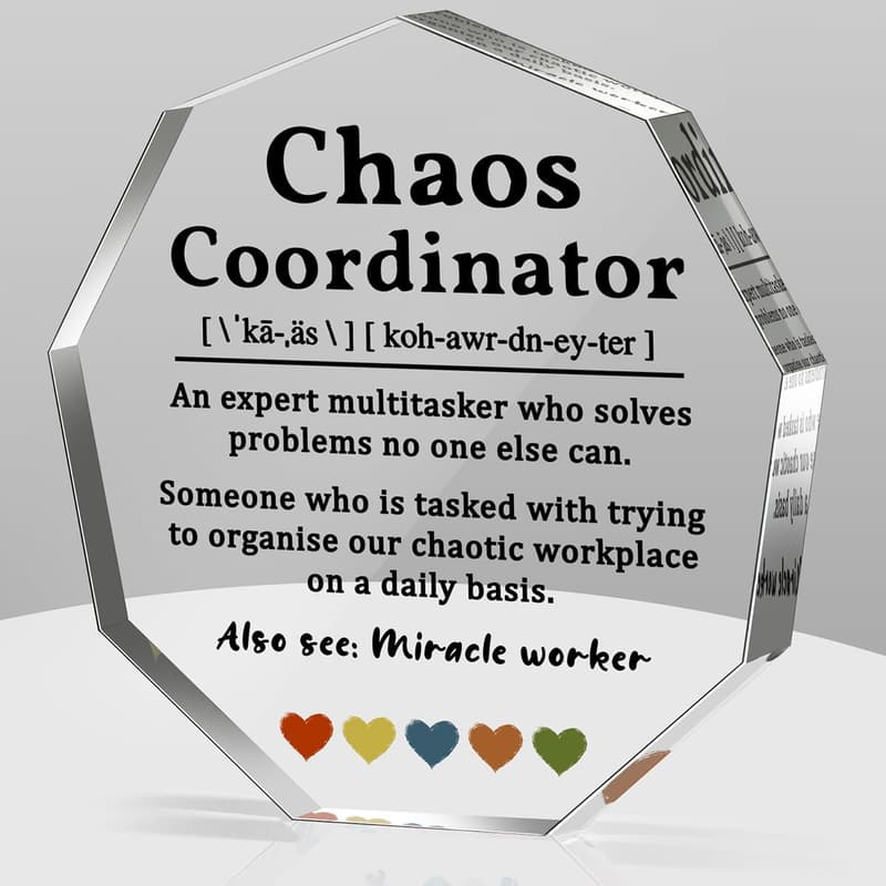 Office Staff Appreciation Acrylic Sign for Boss's Birthday