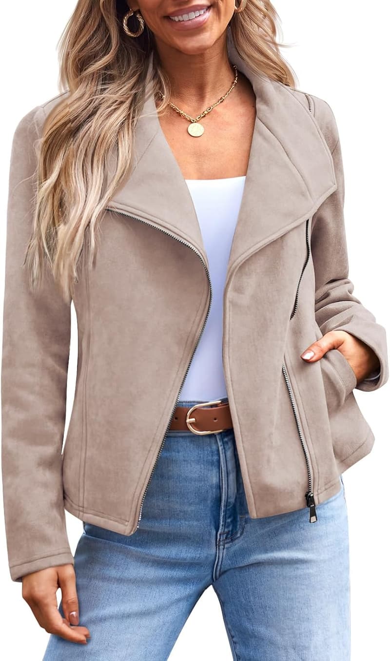 Women's Faux Leather Cropped Coat - Fall Fashion 2025