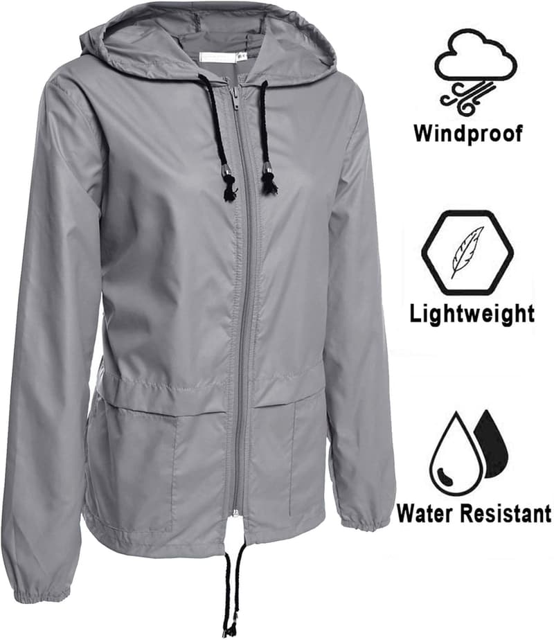 Lightweight Women's Waterproof Packable Raincoat