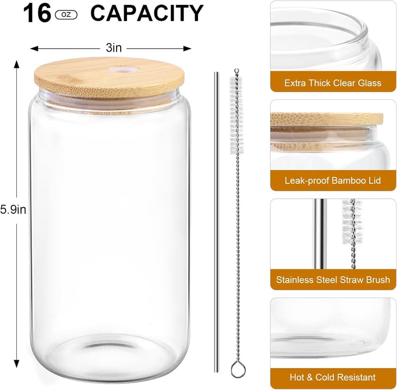 Dog Mom Gifts - 16oz Can Glass for Dog Lovers