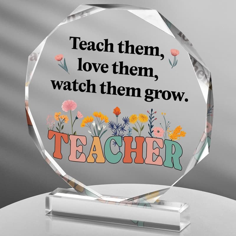 Teacher Appreciation Acrylic Keepsake Paperweight for Women