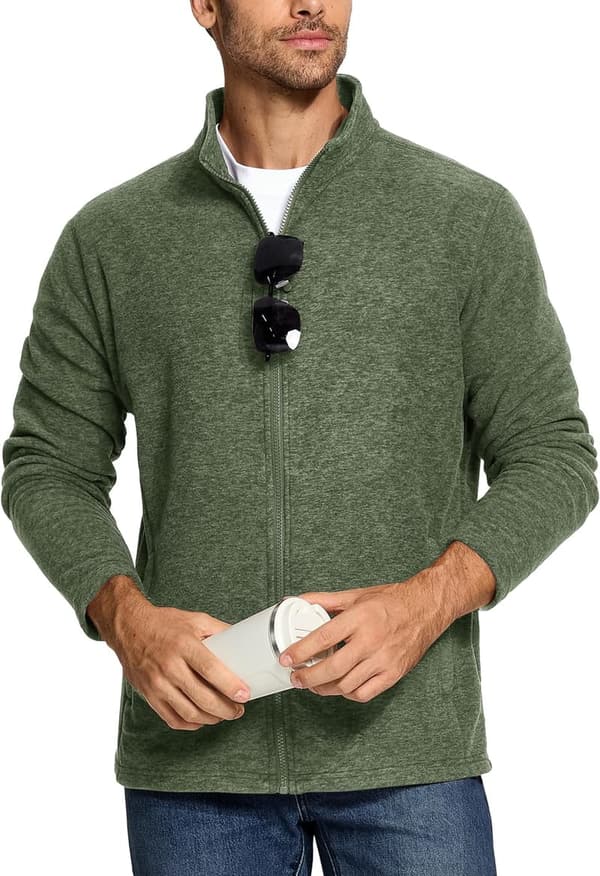 Men's Lightweight Fleece Jacket with Pockets
