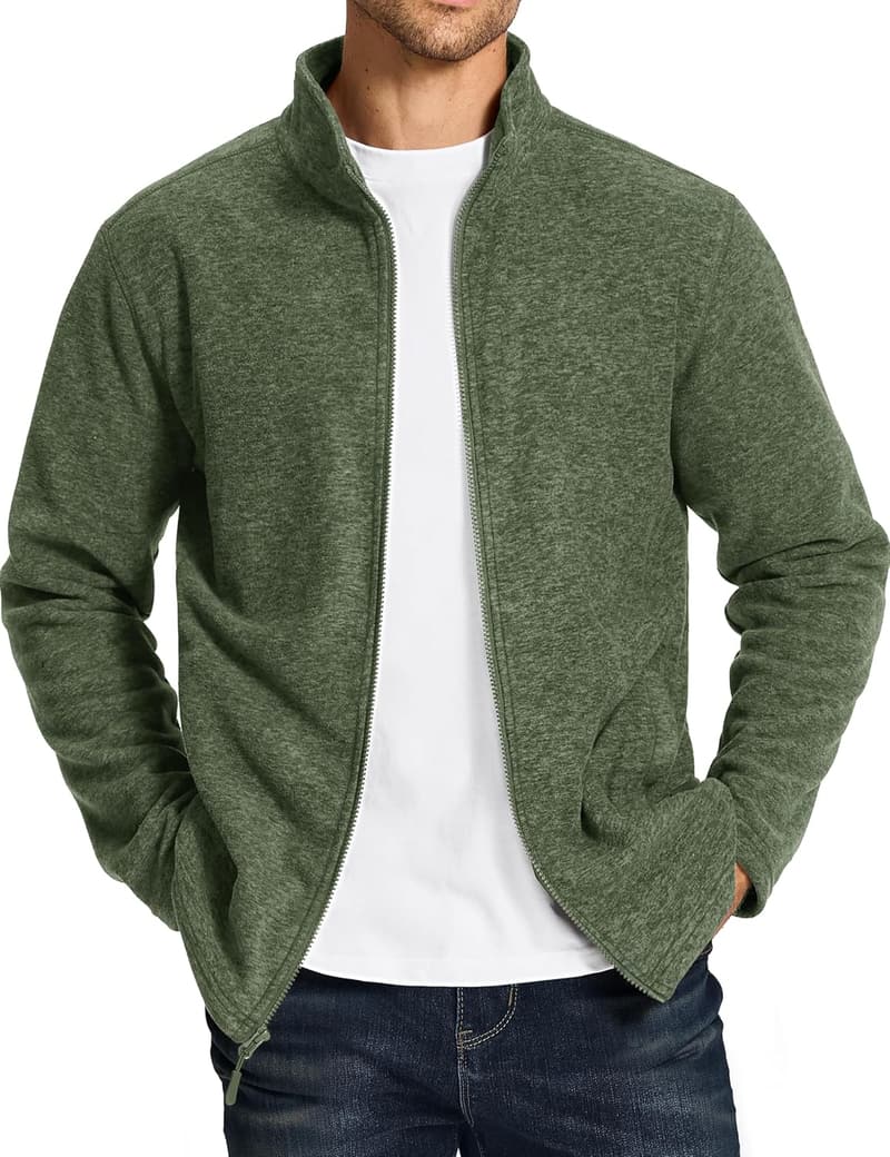 Men's Lightweight Fleece Jacket with Pockets