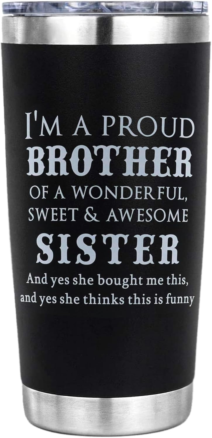 Proud Brother 20 oz Tumbler - Birthday & Holiday Gift