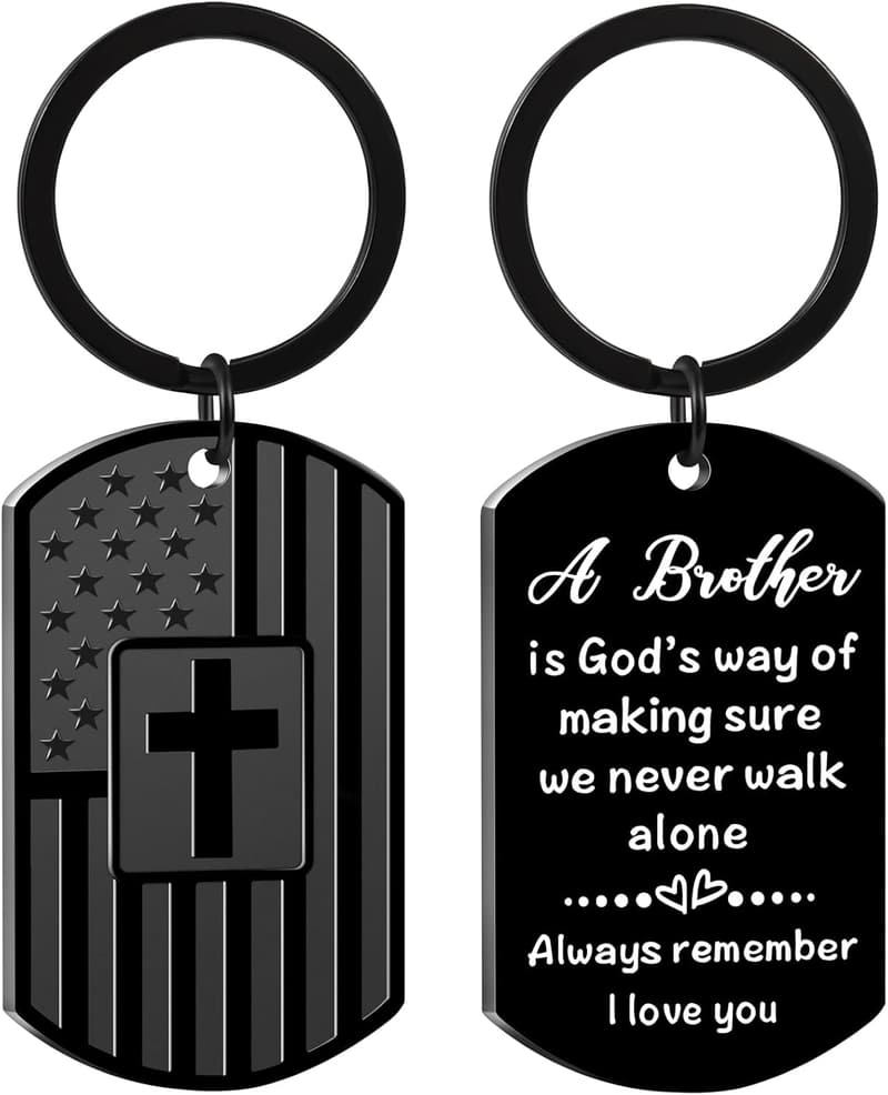 Brother Birthday Keychain Gift from Sister - 