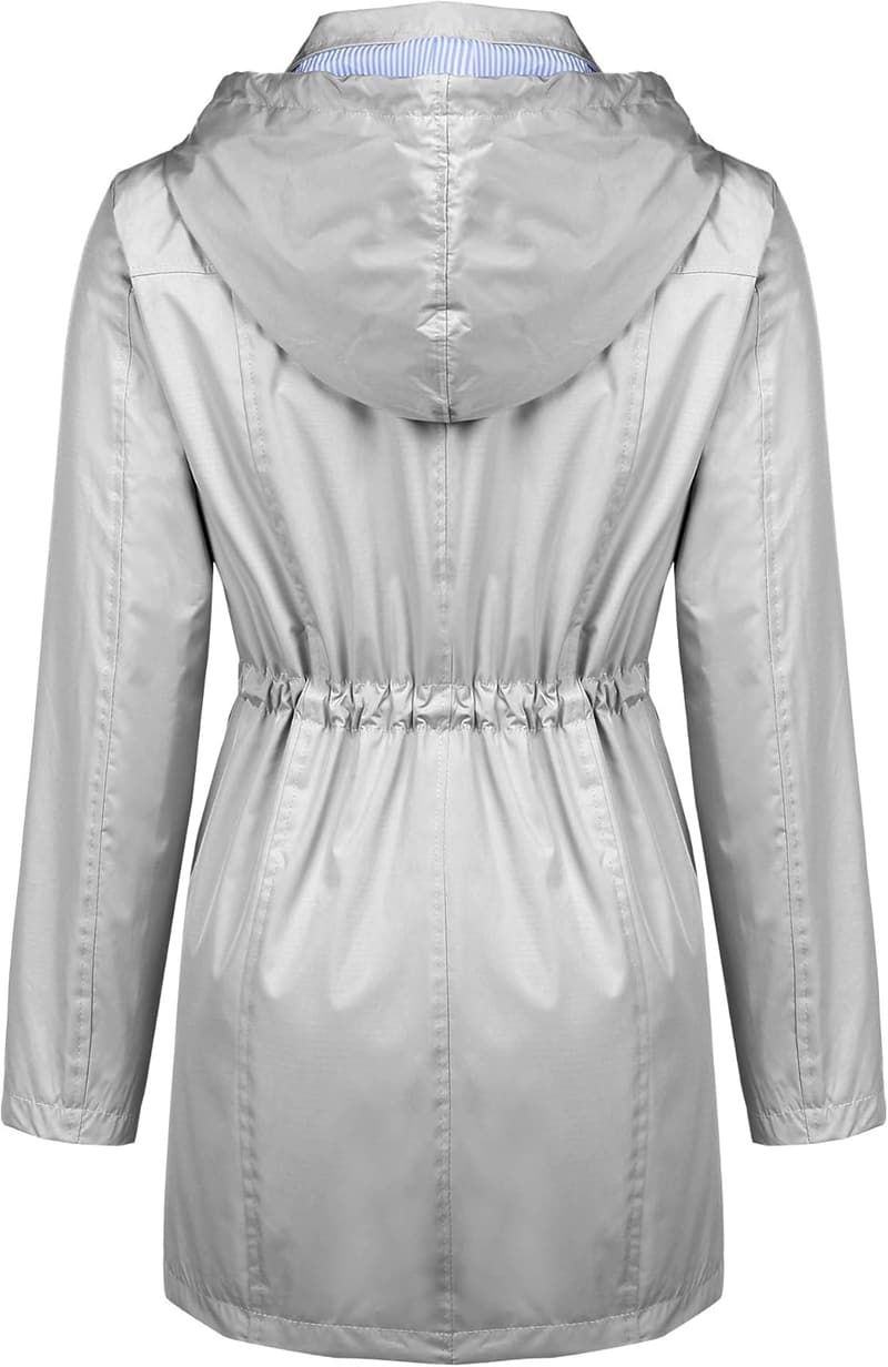 Waterproof Lightweight Hooded Women's Raincoat