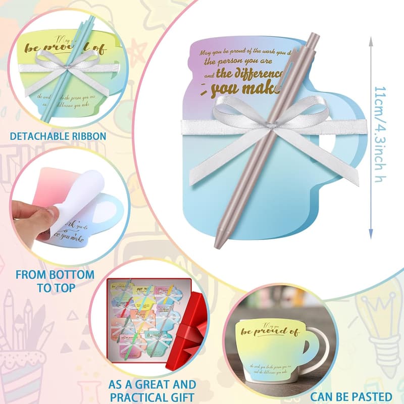 Employee Appreciation Motivational Notepad Set with Pens