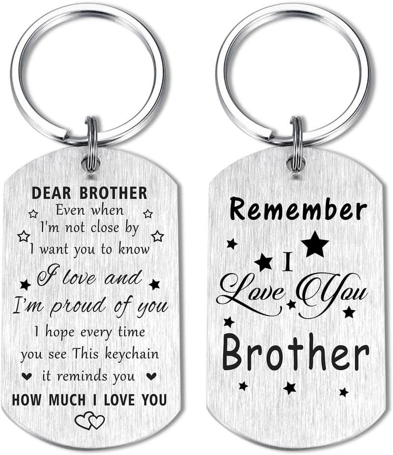 Brother Birthday Keychain Gift from Sister