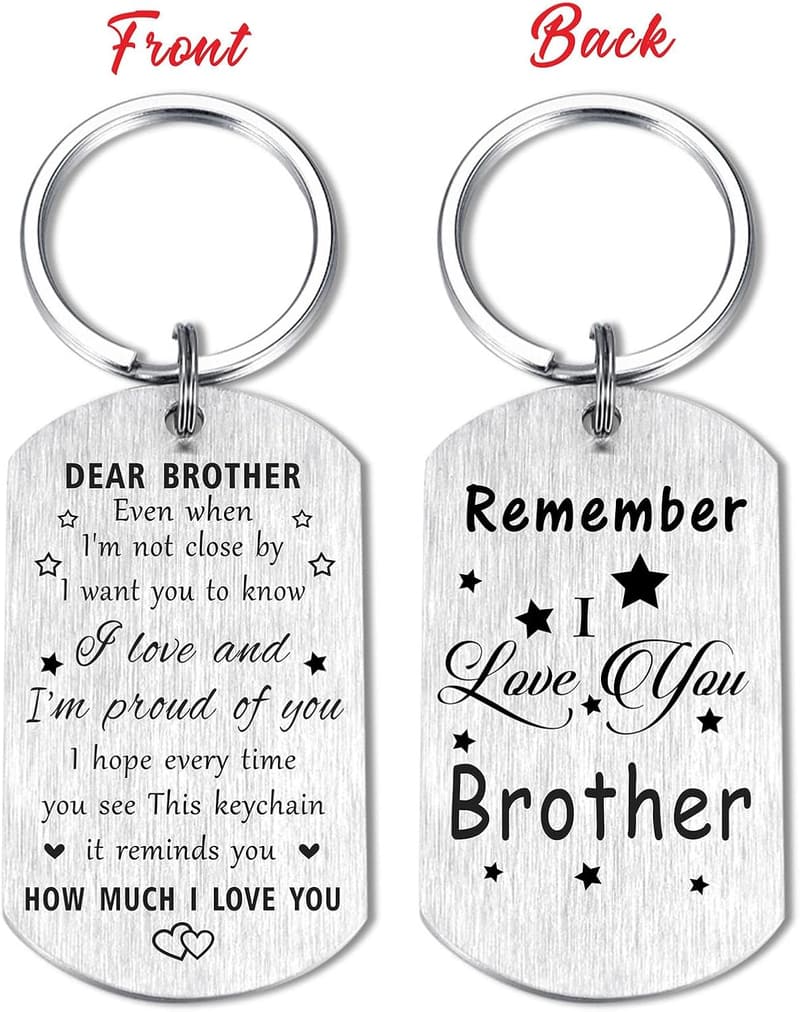 Brother Birthday Keychain Gift from Sister