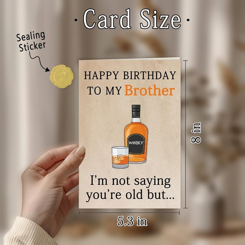 Funny Birthday Card for Brother - Humorous Gift from Sister
