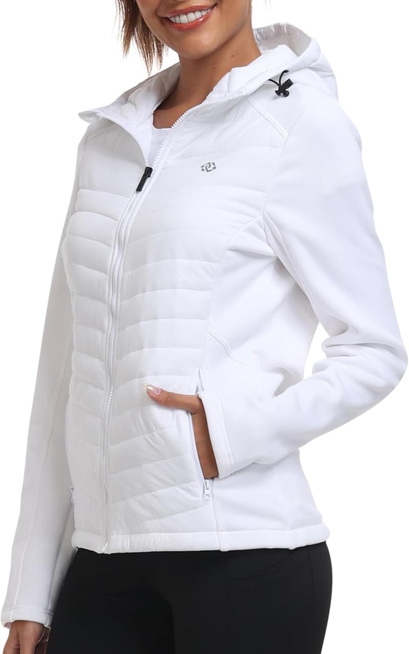 Lightweight Hooded Fleece-Lined Women's Insulated Jacket