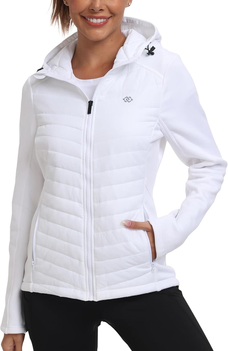Lightweight Hooded Fleece-Lined Women's Insulated Jacket