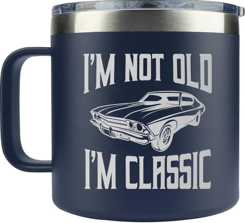 Father's Day Funny Insulated Mug for Dad & Grandpa 14oz