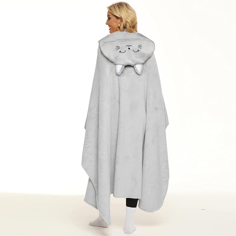Christmas Hooded Cat Blanket - Funny Gift for Cat Lovers