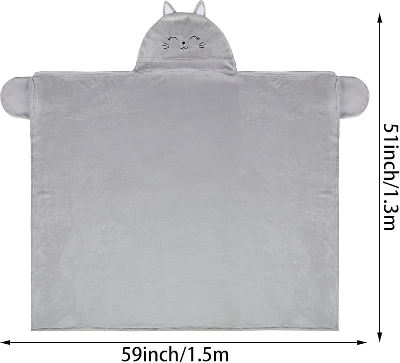 Christmas Hooded Cat Blanket - Funny Gift for Cat Lovers