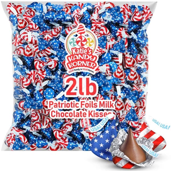 Fourth of July Red, White & Blue Candy - 2lb Bulk Pack